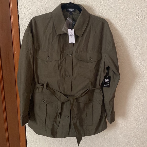 EXPRESS Belted Cargo Jacket Size S -NWT - Picture 2 of 10